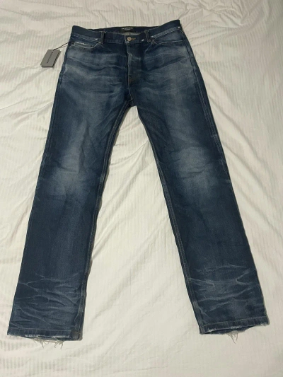 Pre-owned Balenciaga Normal Fit Ss22 Denim Jeans In Blue