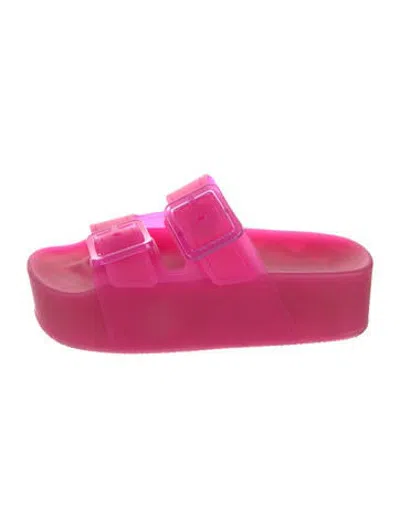 Pre-owned Balenciaga Rubber Slides In Pink