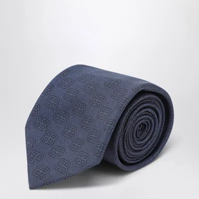 Balenciaga Sky Blue Tie With Bb Print