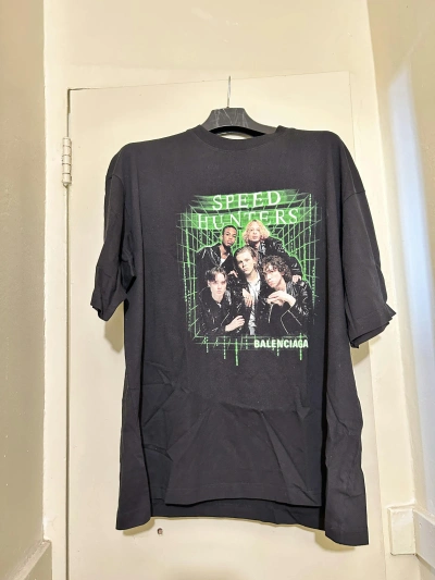 Pre-owned Balenciaga Speed Hunter Logo T-shirt Oversized Tee In