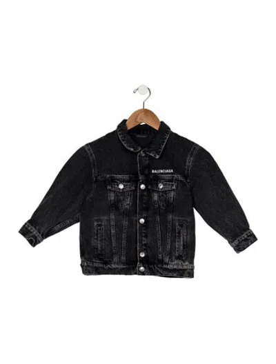 Pre-owned Balenciaga Babies' Toddler Boys' Solid Jean Jacket In Black