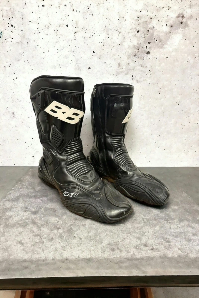 Pre-owned Balenciaga Tyrex Moto Boots In Black | ModeSens