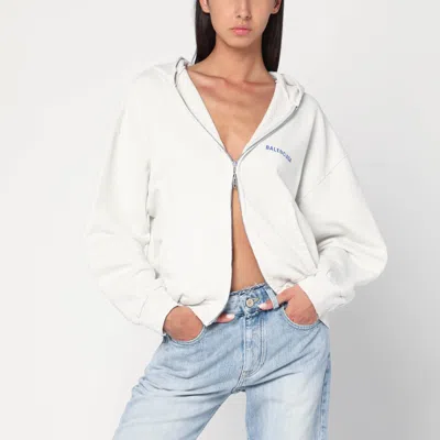 Balenciaga White  Back Sweatshirt Regular Fit