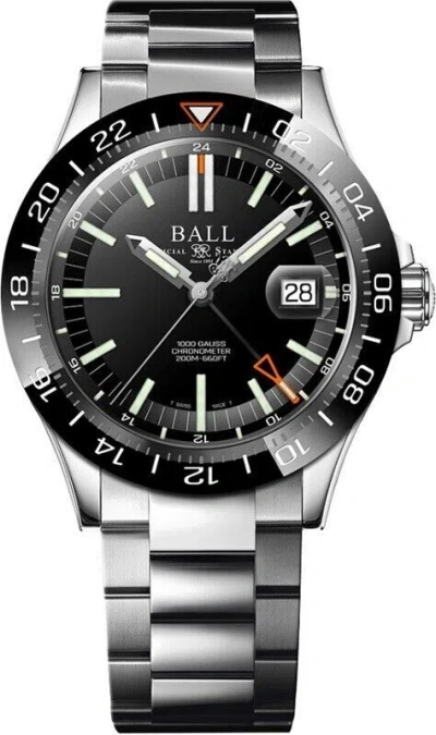 Pre-owned Ball Engineer Iii Outlier Gmt Cosc 40mm Black Dial 1000 Gauss Dg9002b-s1c-bk