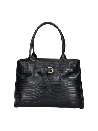 Ballantyne Black Kate 993 Calfskin Leather Tote Bag