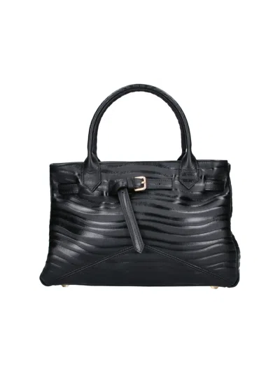 Ballantyne Black Kate 998 Calfskin Leather Tote Bag