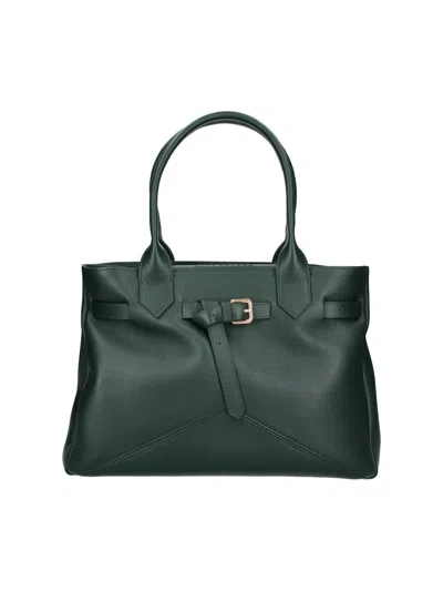 Ballantyne Green Kate 993 Calfskin Leather Tote Bag