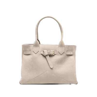 Ballantyne M Kate Buckle-detail Textured Tote Bag In Neutrals
