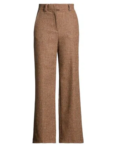 Ballantyne Woman Pants Camel Size 8 Virgin Wool In Brown