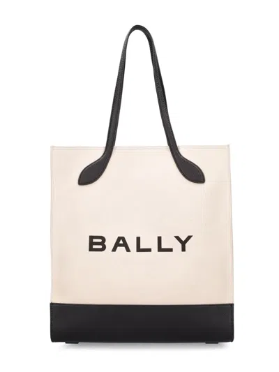 Bally Bar Keep On Logo Tote Bag In Beige