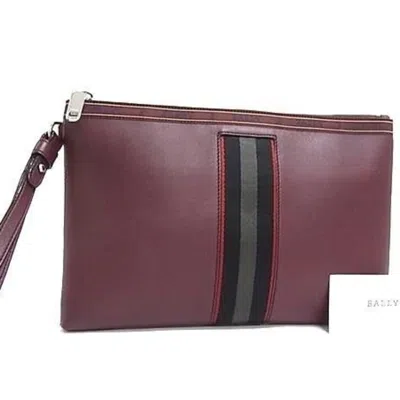 Pre-owned Bally Leather Clutch Bag () In Blue