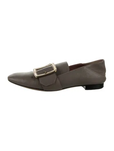 Pre-owned Bally Leather Loafers In Grey