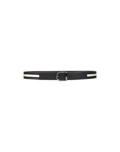 Bally Man Belt Black Size 43 Soft Leather, Textile Fibers