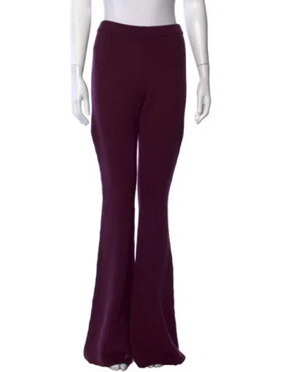 Pre-owned Bally Merino Wool Flared Pants W/ Tags In Purple