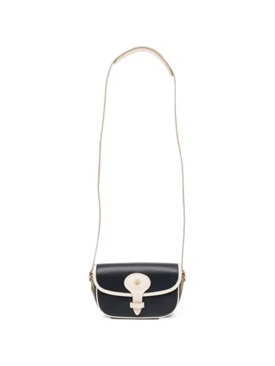 Bally Perforated Cross Body Bag In Black