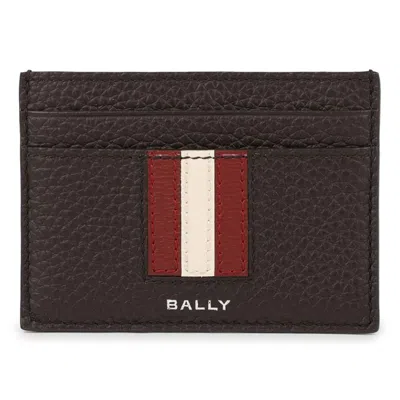 Bally Ribbon Card Holder In Brown