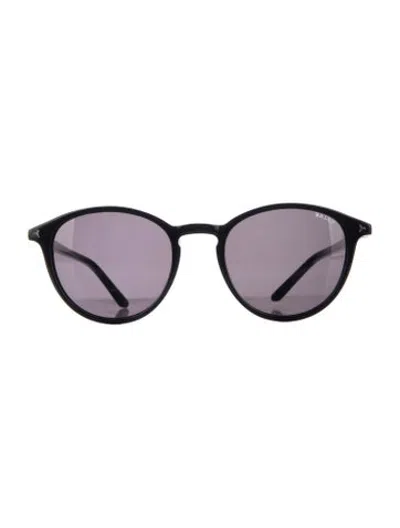 Pre-owned Bally Round Tinted Sunglasses In Brown
