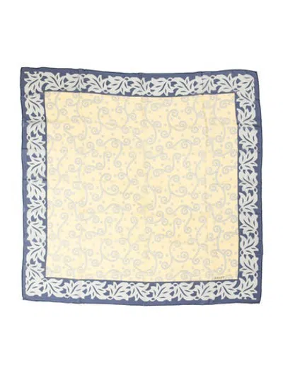 Pre-owned Bally Silk Patterned Scarf In Yellow