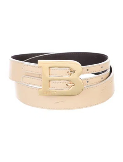 Pre-owned Bally Skinny Leather Belt In Neutrals