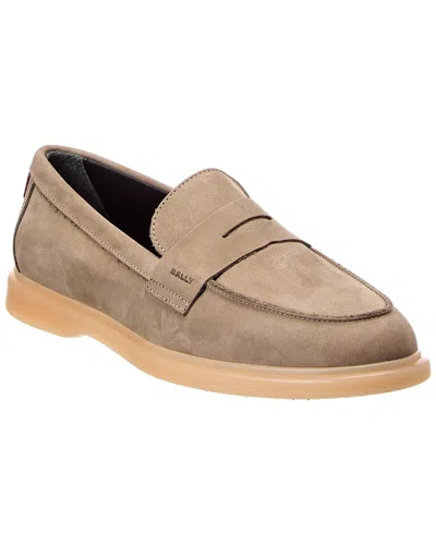 Bally Webby Leather Loafer In Animal Print