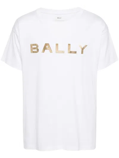 Bally White Cotton T-shirts And Polos