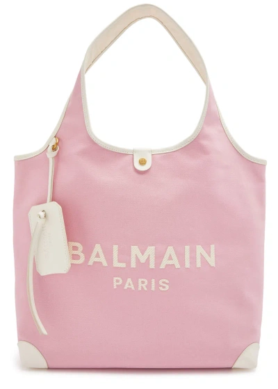 Balmain B-army Canvas Tote In Pink
