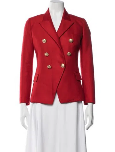 Pre-owned Balmain Blazer In Red