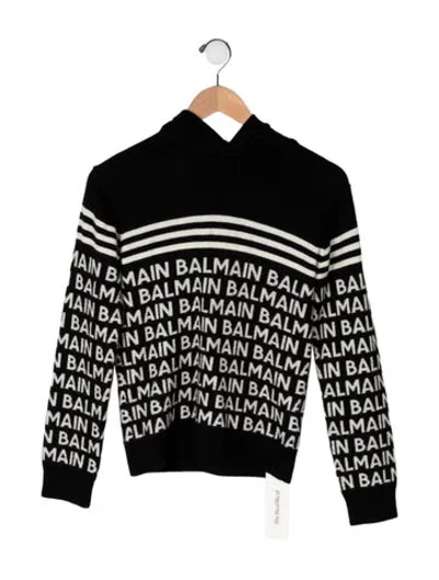 Pre-owned Balmain Kids' Boy's Logo Printed Sweater In Multicolor