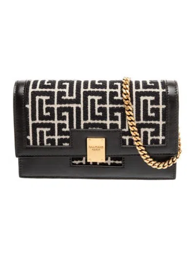 Pre-owned Balmain Canvas Crossbody Bag In Black