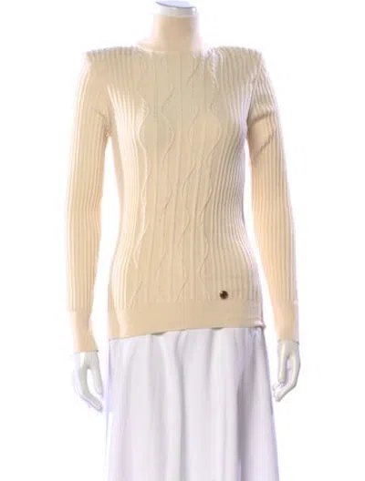 Pre-owned Balmain Cashmere Turtleneck Sweater In Neutrals