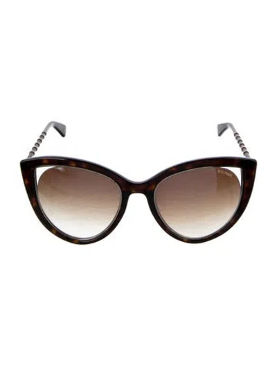 Pre-owned Balmain Cat-eye Gradient Sunglasses In Brown