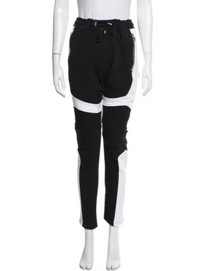 Pre-owned Balmain Colorblock Pattern Skinny Leg Pants In Black