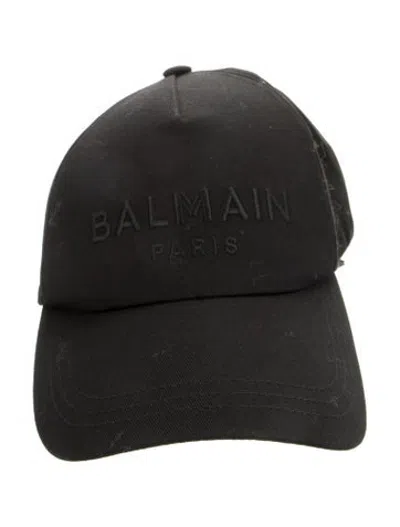 Pre-owned Balmain Cotton Baseball Cap In Black