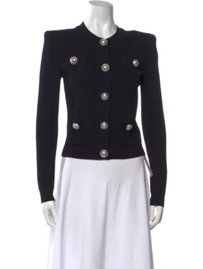 Pre-owned Balmain Crew Neck Sweater In Black