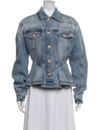 Pre-owned Balmain Denim Jacket In Blue