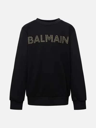 Balmain Felpa Logo In Black