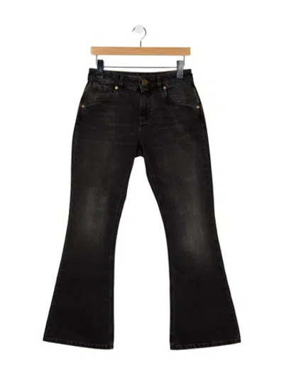 Pre-owned Balmain High-rise Flared Jeans W/ Tags In Black
