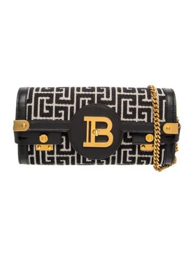 Pre-owned Balmain Jacquard Crossbody Bag In Black