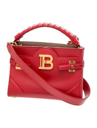 Pre-owned Balmain Leather B-buzz 23 In Red