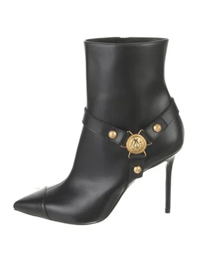 Pre-owned Balmain Leather Boots In Black