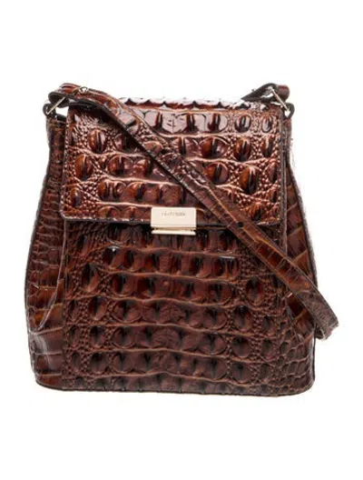 Pre-owned Balmain Leather Crossbody Bag In Brown