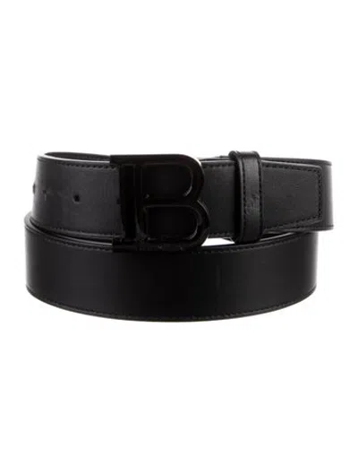 Pre-owned Balmain Leather Waist Belt In Black