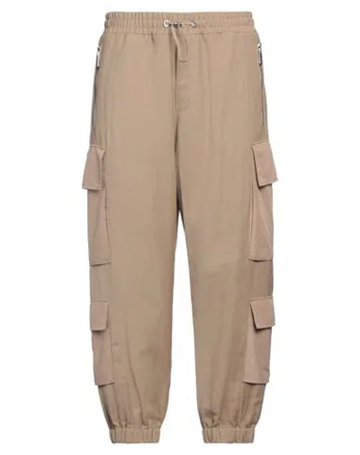 Balmain Man Pants Sand Size 34 Viscose, Linen, Cotton, Polyester In Beige