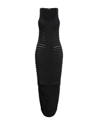 Balmain Midi Dresses In Black