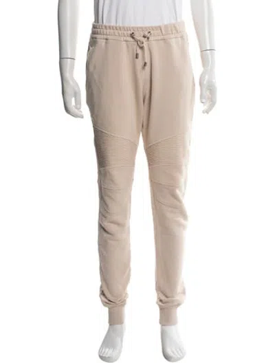 Pre-owned Balmain Moto Pants In Neutrals