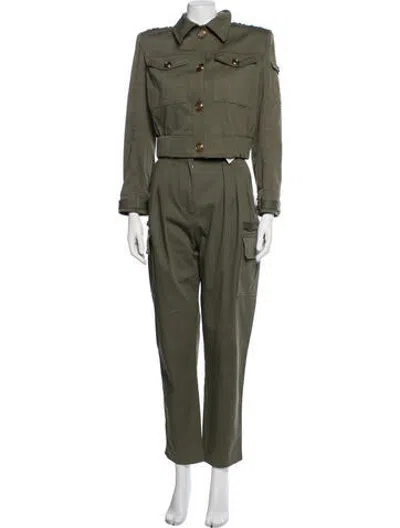 Pre-owned Balmain Pantsuit In Grey