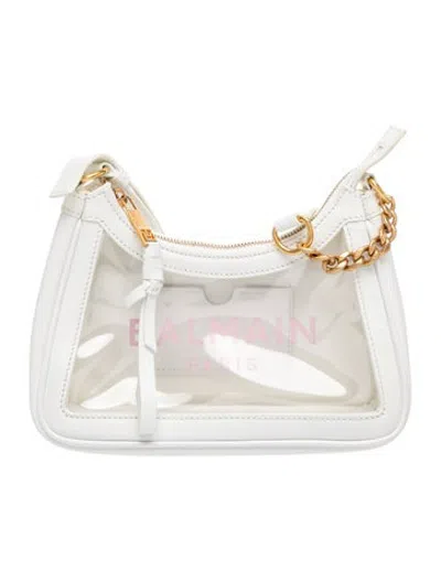 Pre-owned Balmain Pvc Shoulder Bag In White