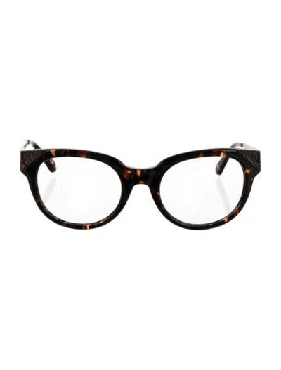 Pre-owned Balmain Round Eyeglasses In Brown