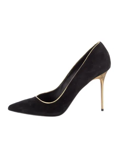 Pre-owned Balmain Suede Pumps In Blue