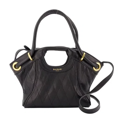 Balmain Tote Small -  - Leather - Black